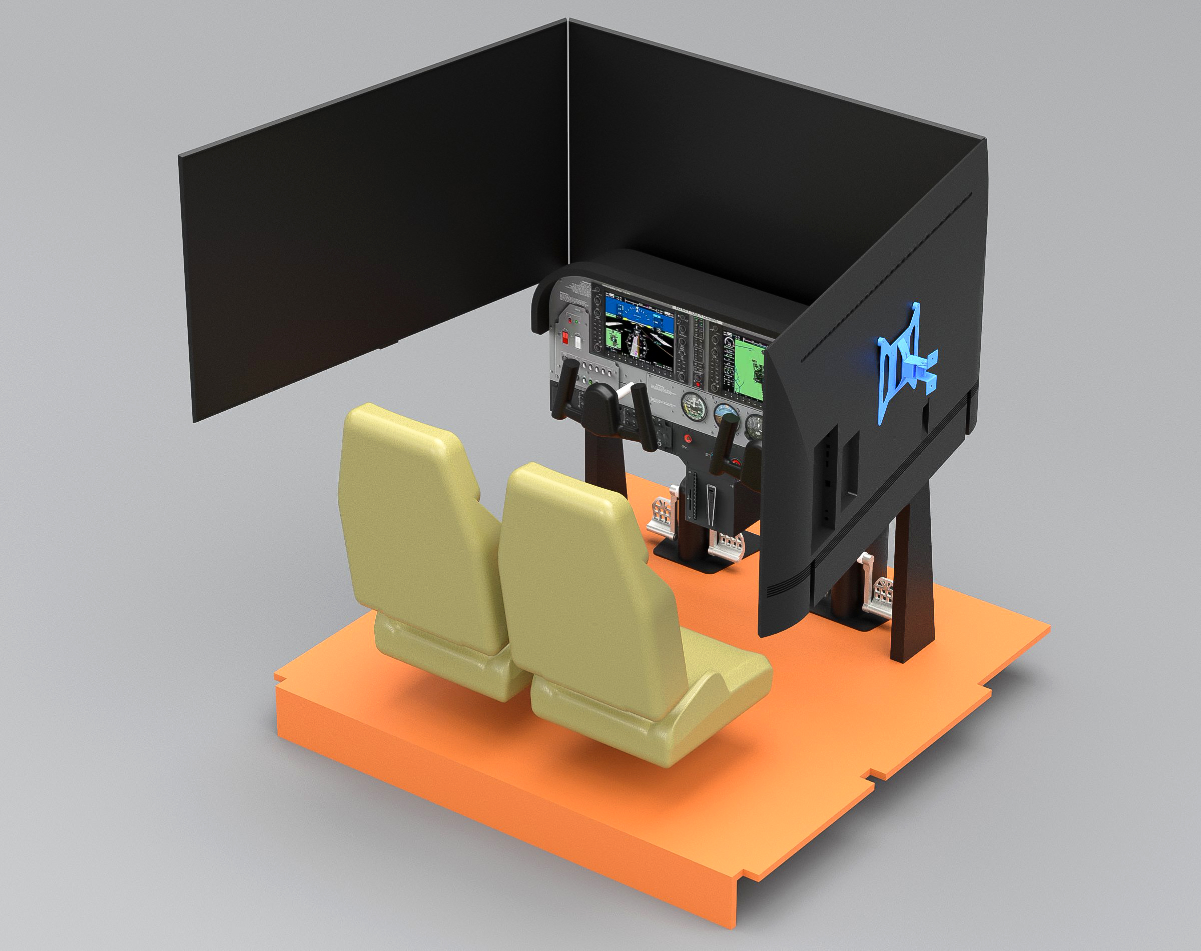 Interior concept view of the simulator cabin