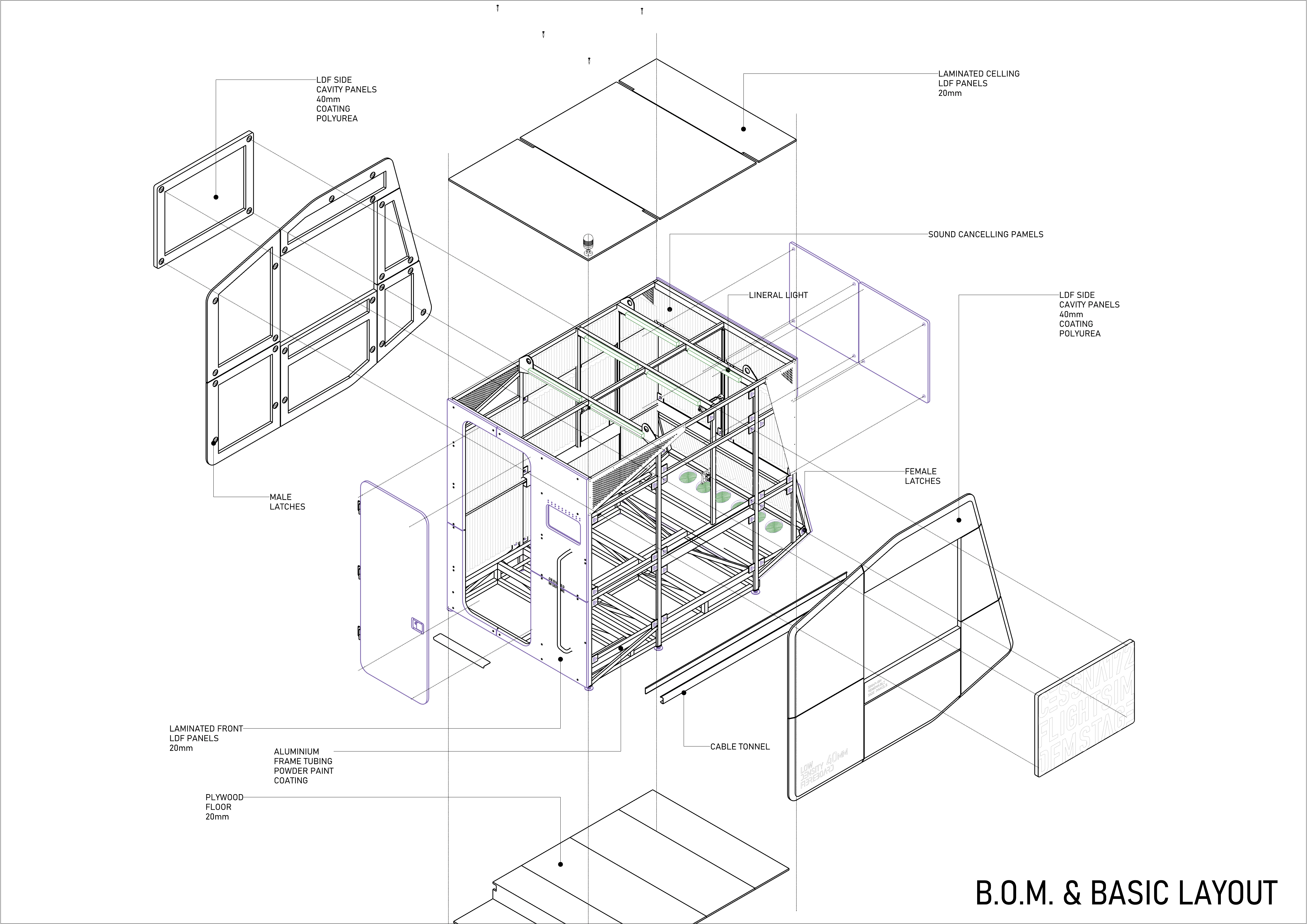Concept render of the modular flight enclosure