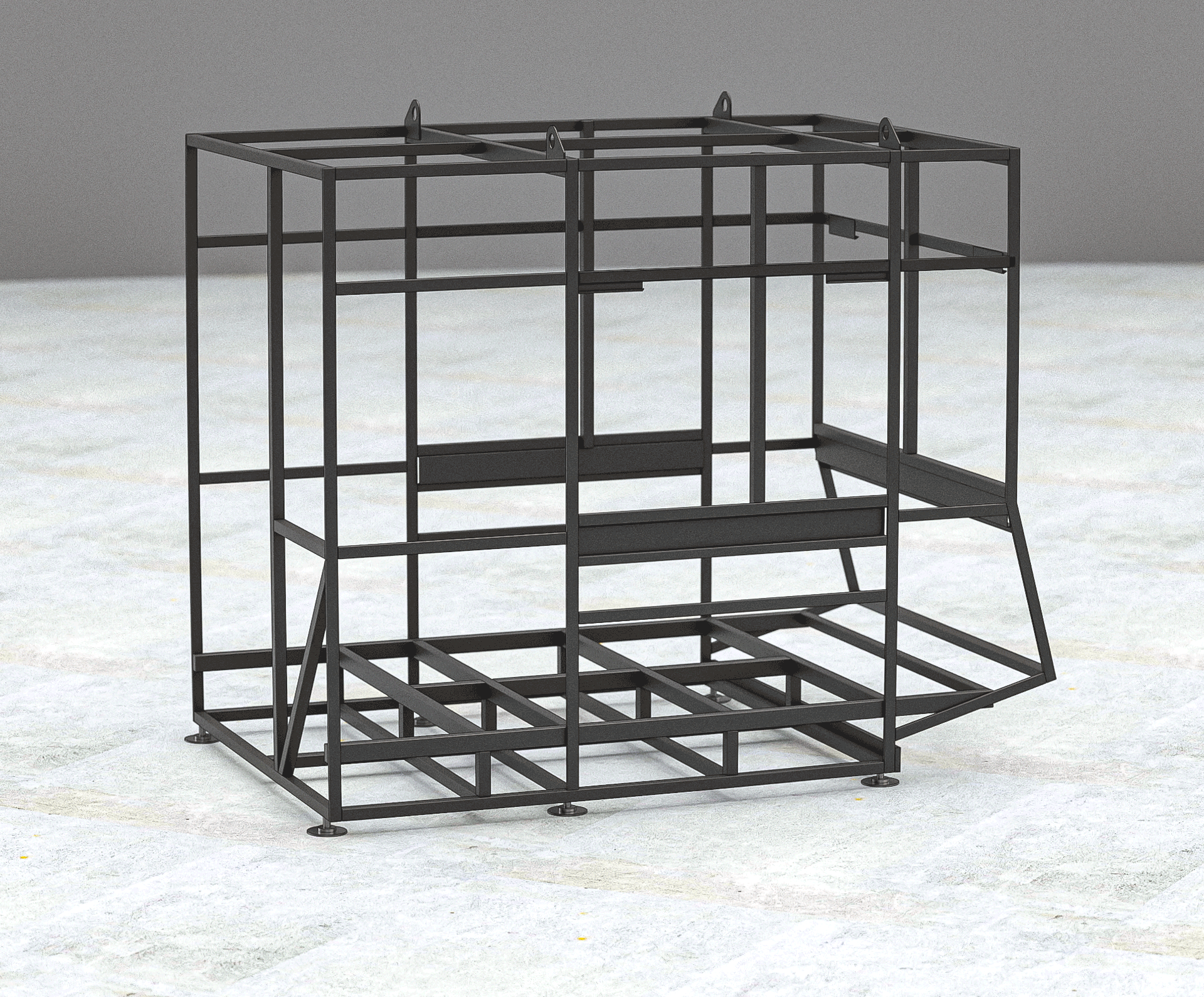 Animated concept render of the simulator enclosure